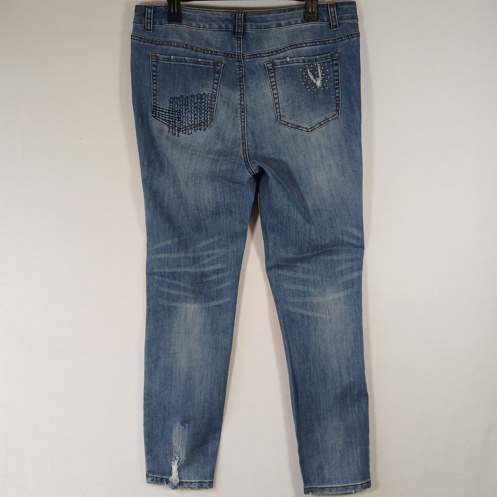 Indigo Thread Co Jeans Stretch Patchwork Ankle Wo… - image 2