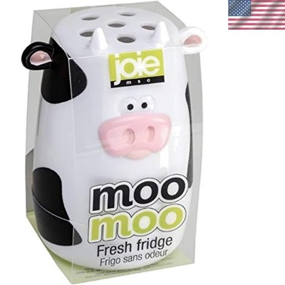 Moo Moo Fresh Fridge Deodorizer, Reusable Baking Soda Holder, Compact Odor Ab...