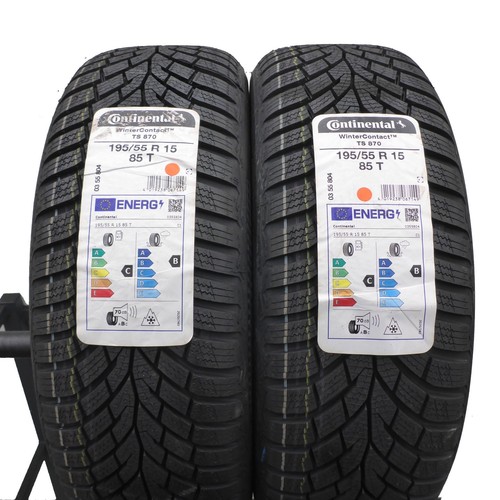 195 55 15 4x CONTINENTAL 195/55 R15 85T TS870 Winterreifen 2022 WIE NEU VOLL - Bild 3 von 7