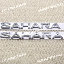 2pcs Side Fender Badges For Wrangler JL Sahara Emblem 2018-2024 Letter Nameplate