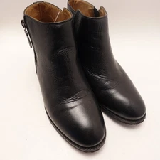 Samuel Hubbard Women's 7.5 M 'Valencia' Ankle Boot Black Leather Zipper Boots