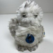 Vintage 1981 Dakin Snow Barn Forest Owl White Stuffed Animal Bird 8 Inch