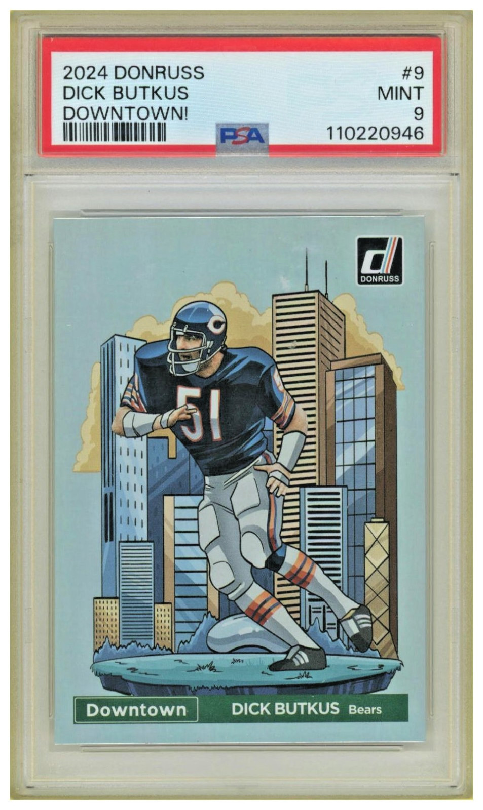 2024 Panini Donruss Downtown Dick Butkus #9 PSA 9 Chicago Bears