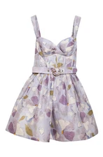 AUTH Zimmermann Dawning Belted Linen & Silk Bustier Minidress Size 0 AU/4 US