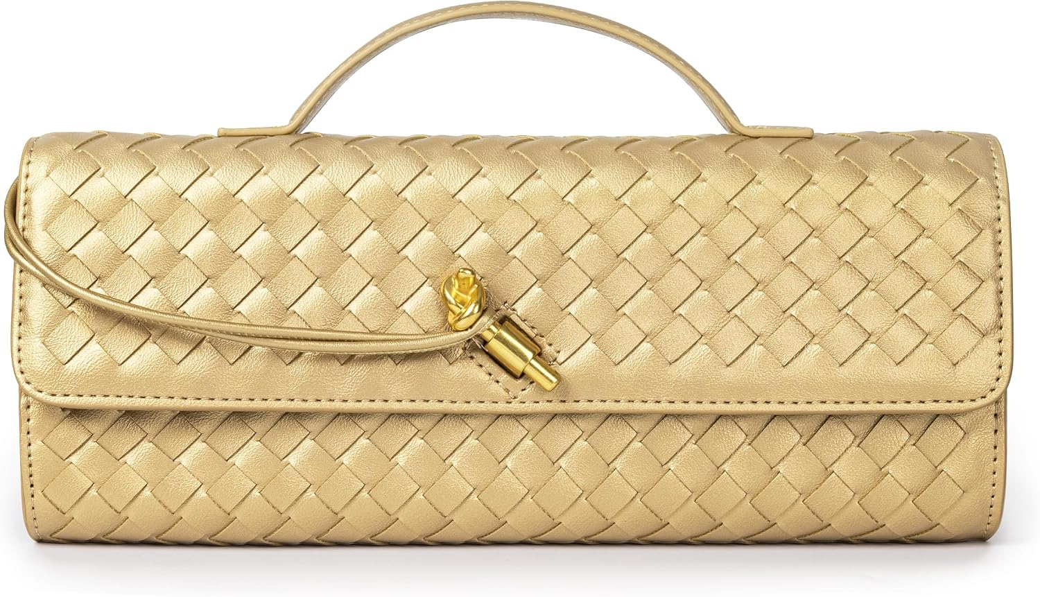Woven Purse for Women Evening Clutch Woven Leather Handbags Crossbody Bag Purse