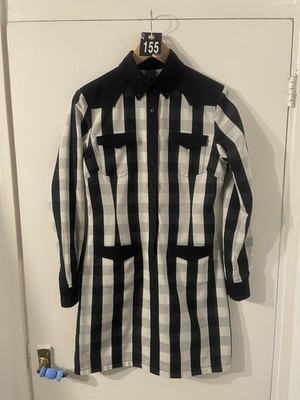 Fred Perry Amy Winehouse schwarz-weiß kariertes Kleid Größe 10 ohne Gürtel gebraucht