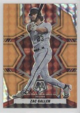 2022 Panini Mosaic Fluorescent Orange Mosaic Prizm 18/25 Zac Gallen #124 07f1