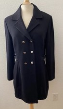 St.John St John Sz 4 Santana Knit Double Breasted Blazer Jacket Black