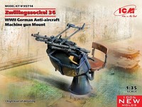 Icm 35714 - 1:35 Zwillingssockel 36, Wwii German Anti-Aircraft Machihe Gun