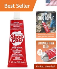 Shoe Goo - 3.7 fl oz Tube - Clear Shoe Glue- Repairs Soles, Heels, Patches