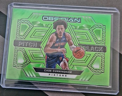 Cade Cunningham 2021-22 Panini Obsidian #4 Green Flood Pitch Black RC 