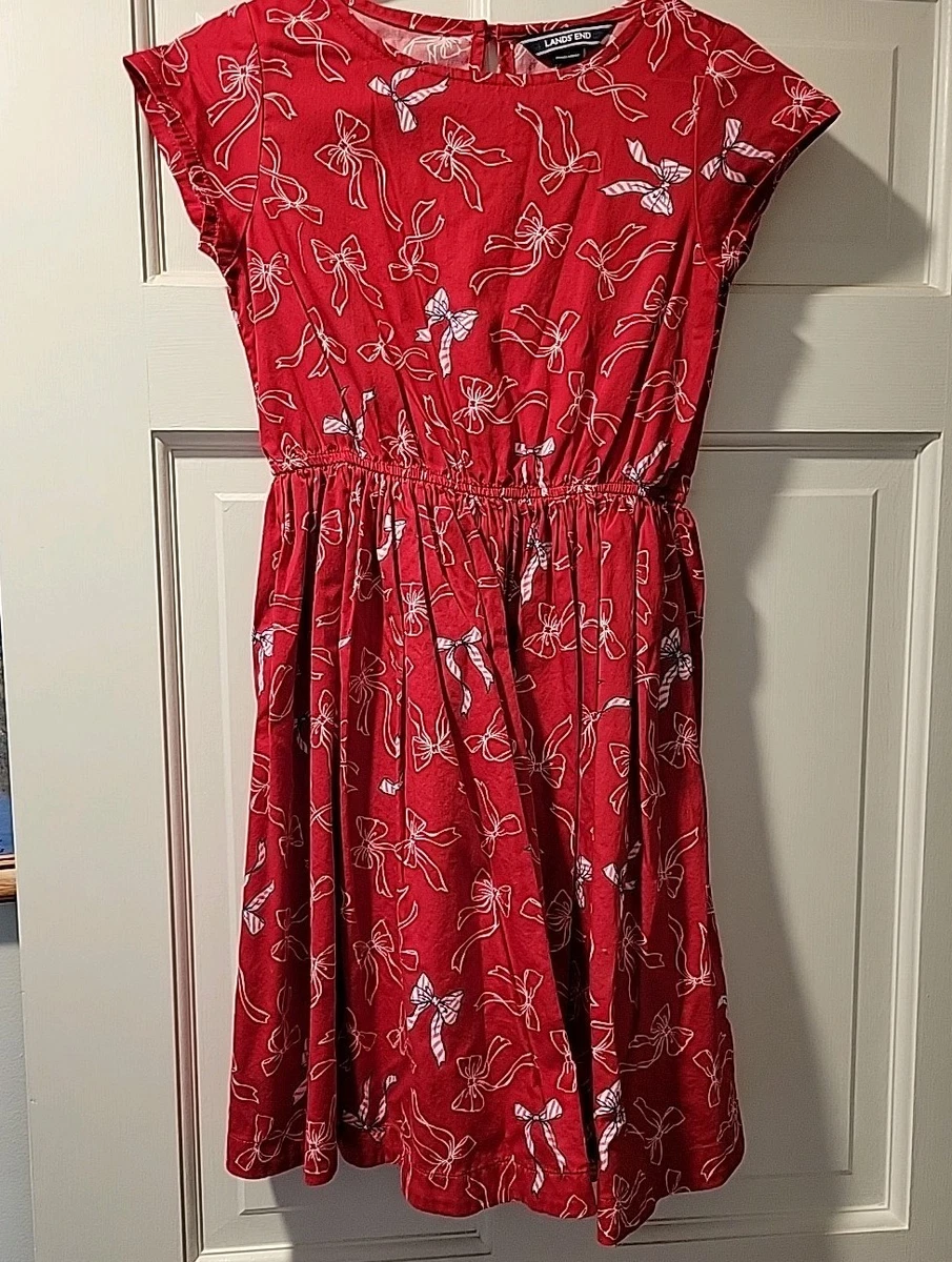 Robe De Fête (Holiday Dress) Lands' End Pour Fille - Taille 8 (Occasion Très Bon État)