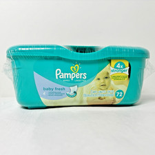 Pampers Wipes SEALED Pop Up Container Refillable Baby Fresh New Old Stock