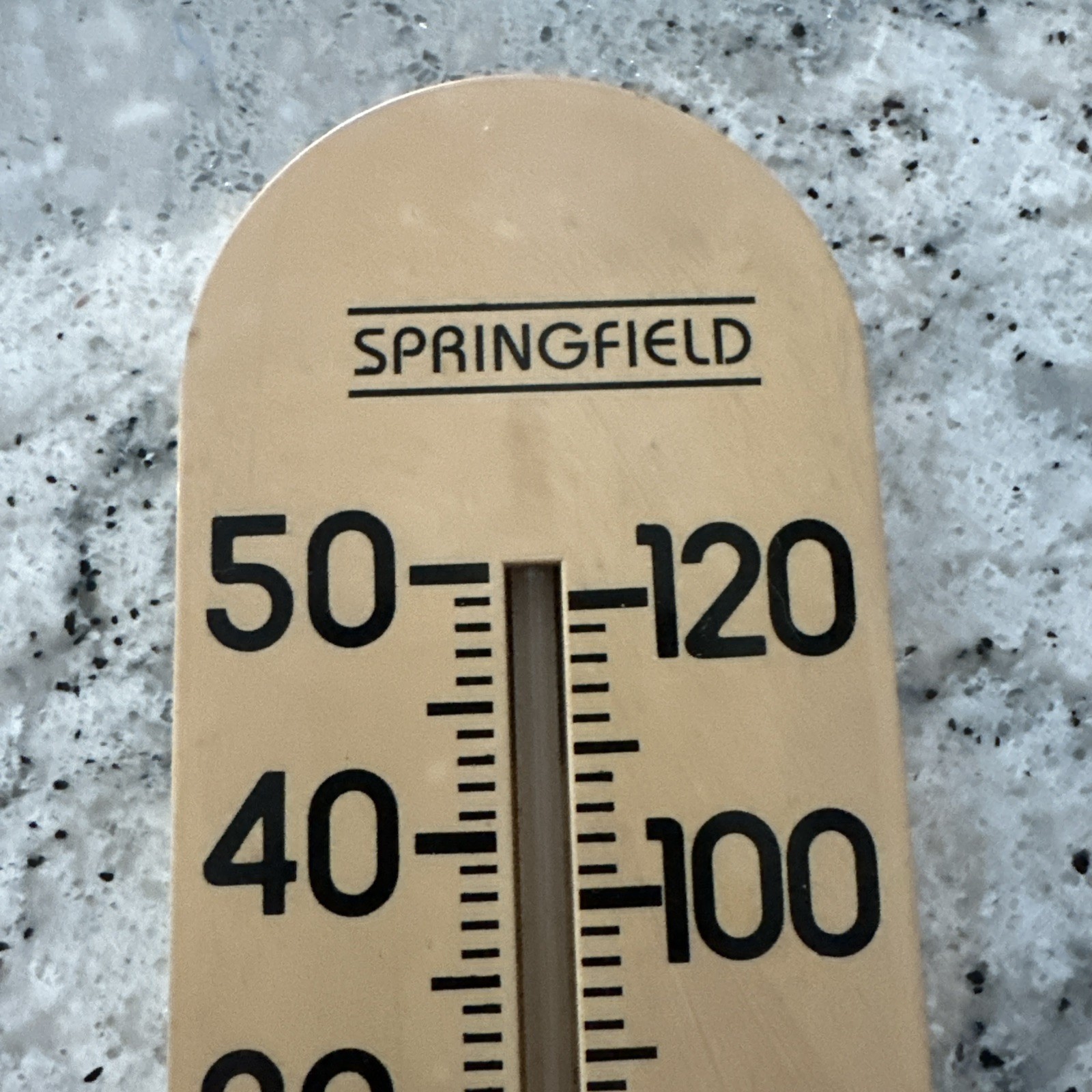 Springfield 15-Inch Indoor/Outdoor Wall Thermometer, Vintage USA