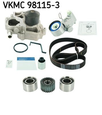 SKF Wasserpumpe+Zahnriemensatz VKMC98115-3-image