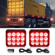 Red 12led Wireless Magnetic Strobe Lights 2pack Emergencywarningwaterproofbeacon Red 12led Wireless Magnetic Strobe Lights 2pack Emergencywarningwaterproofbeacon