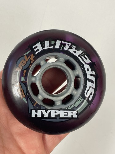 Vintage Hyper SuperLite 76mm 78A Inline Skate Purple Wheels Set of 8 - NOS - Bild 2 von 10