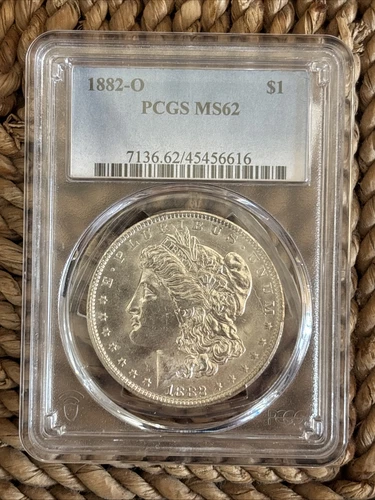 1882 O New Orleans Mint S$1 PCGS MS 62 MORGAN SILVER DOLLAR