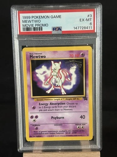 1999 Pokémon Game Promo Rare Mewtwo 3 Basic Pokémon PSA 6