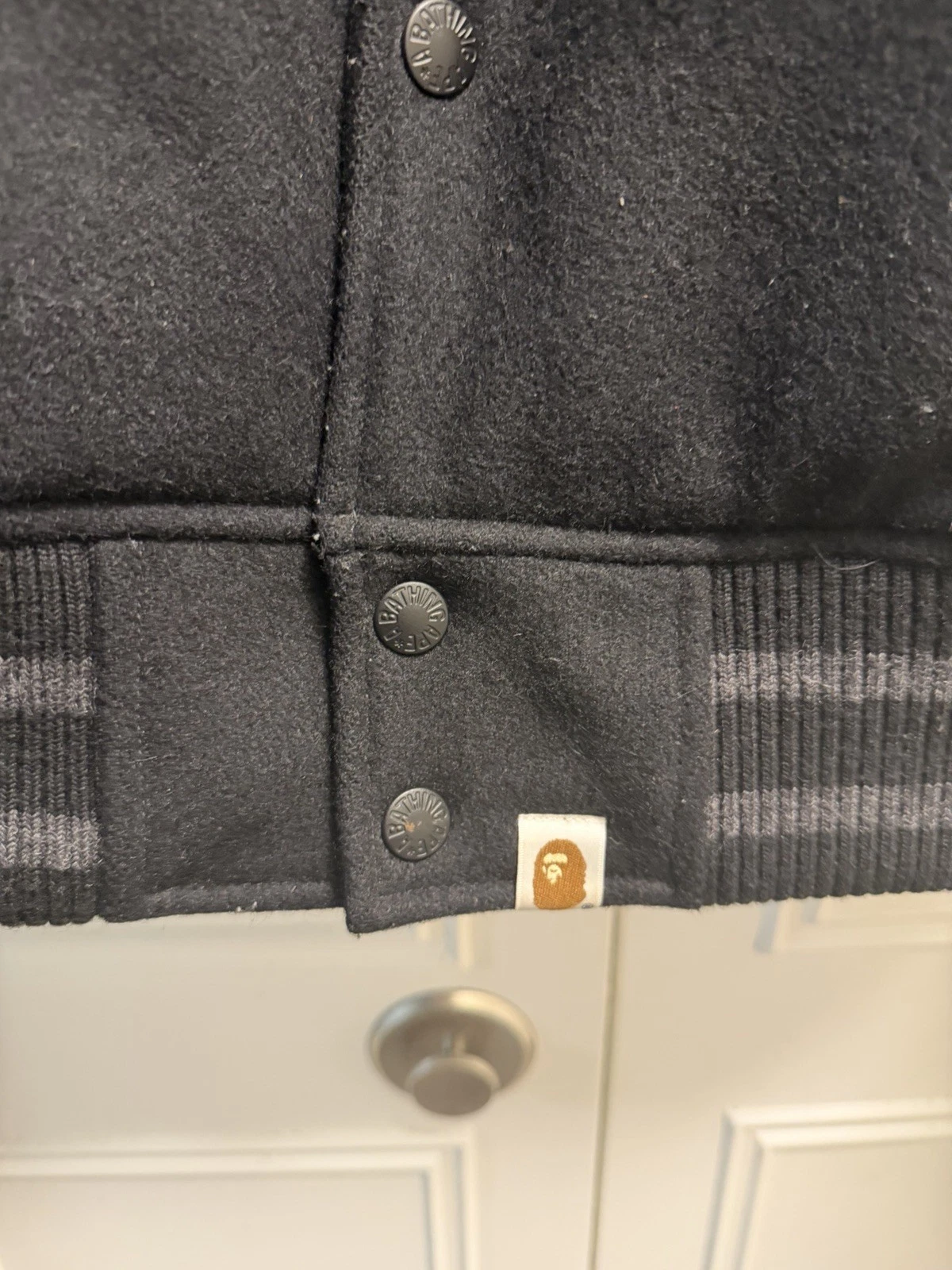 Bape Varsity Jacket Black (FW21) image 6