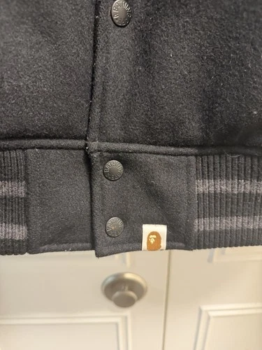 Bape Varsity Jacket Black (FW21) image 6