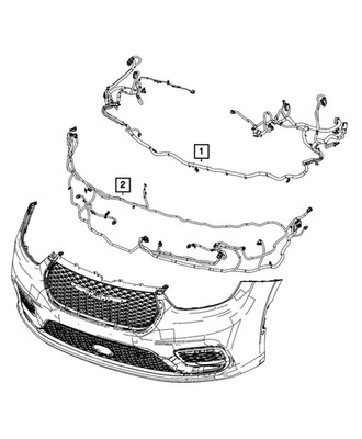 Genuine Mopar Front End Module Wiring 68629081AA