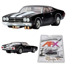 AFX 22118 1970 Chevrolet Chevelle LS6 SS 454 Mega G Black HO Slot Car