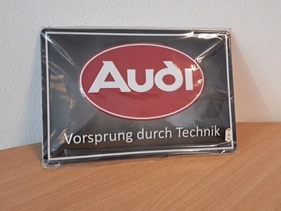 Blechschild 20x30 Audi VORSPRUNG DURCH TECHNIK QUATTRO 80er Werbung  OVP 