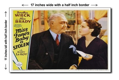 Miss Fane's Baby is Stolen 1934 - 6 - 11x17 Poster Art Print