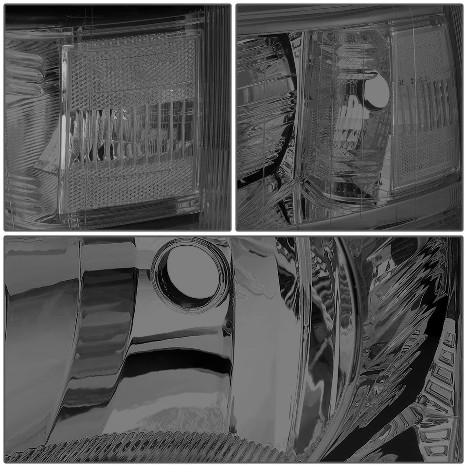 Ajuste 07-14 Silverado conjunto de farol de cristal transparente/fumaça esquerda+direita - Imagem 3 de 4