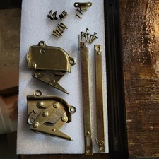 Vintage Chest Lid Lift hidden Hinge Set with hardware by Rokford