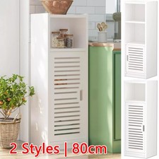 Waterproof Bathroom Storage Cabinet Free Standing Cabinet Organizer Unit White