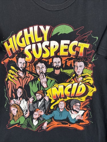 Camicia Highly Suspect MCID Band taglia media? Back Stage stile grunge hipster rock - Foto 2 di 3