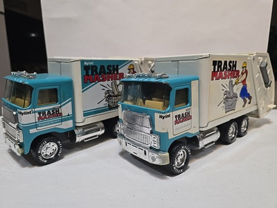 #ad Lot 2 1988 Nylint Ford City box delivery Trash Masher Garbage Truck Sanitation $75.00