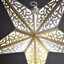 thumbnail 1 - Quasimoon 24" Atomic White w/ Tissue Paper Star Lantern, Hanging Decoration b...