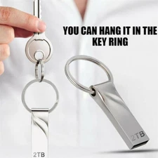 2TB USB 3.0 Flash Drive Memory Stick Pen U Disk Metal Key Thumb for PC Laptop US