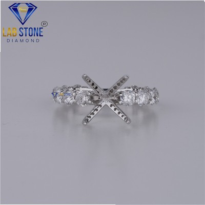2.854 TCW Round Cut Labgrown Diamond Ring 925 silver Labstone