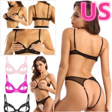 US Women's Lingerie Bras Bustier Lace Floral Bralette Wire-free Unlined Bra Top