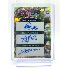 2024 Leaf Vivid Maalik Murphy / Adonai Mitchell / Jonathon Brooks Auto /10 Texas