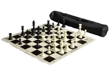 Quiver Chess Set Combination - Black - Triple Weighted
