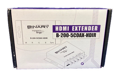 BINARY B-200-5COAX-HDIR, HDMI Ext./COAX/HDTV, 5 COAX, MINT Cond., Open Box