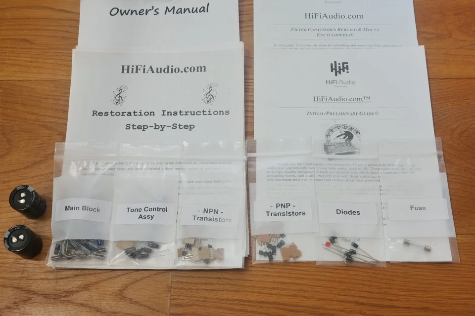 Marantz PM250 amplificador reconstrução restauração recapitulação kit de serviço capacitor de reparo - Imagem 2 de 4