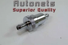 Chrome Universal Fuel Gas Filter Replaceable Washable Element 3/8" Hot StreetRod