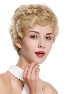 WIG ME UP Perücke Damen Herren Echthaar kurz wellig modisch blond NG-HH-13-22