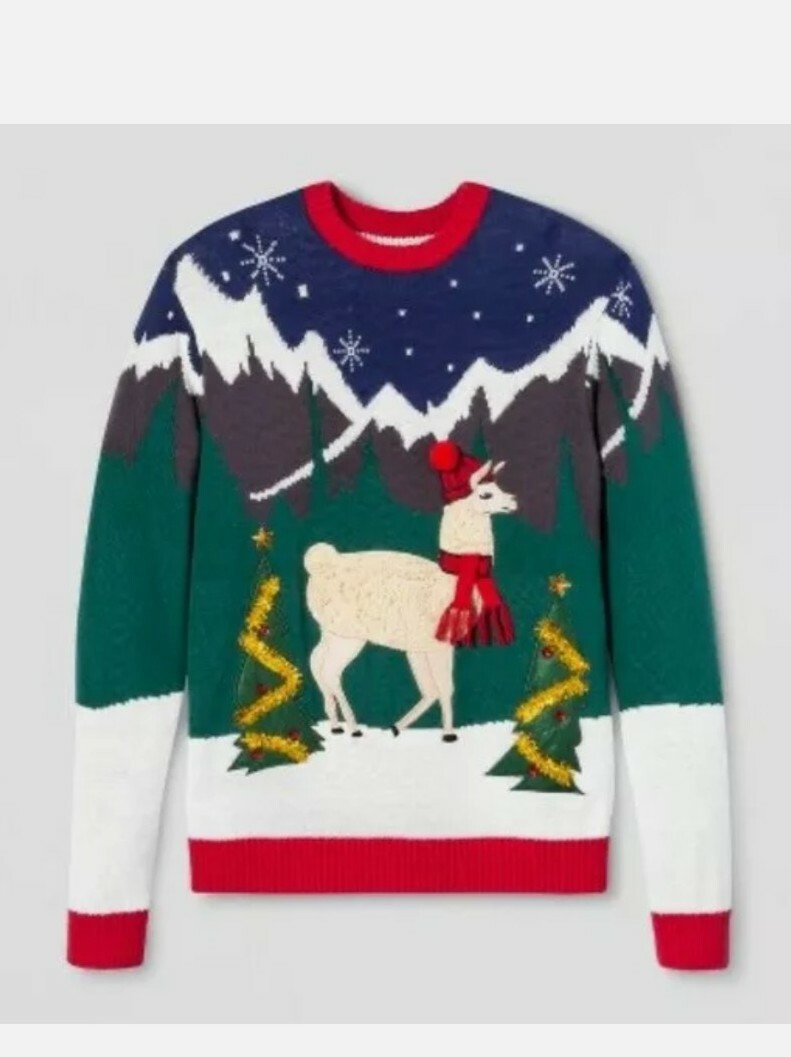 33 Degrees Mens Alpaca Llama Ugly 