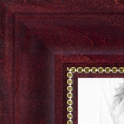 Custom Wood Picture Frame – Red Cherry Stain, 1.5" Wide, Made In USA – Sizes From 4x6" To 24x36"