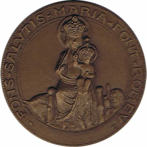 MEDALLA SANTA MARIA DE FONT ROMEU 1972 - 49mm.