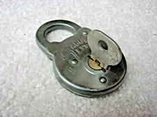 Vintage Secure Lever Padlock w/Key USA #7