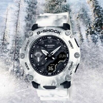 G-Shock GA2200GC-7A グランジスノー迷彩ウォッチ ブラック/ホワイト★海外で人気の並行輸入品 Casio G-Shock Limited Edition SNOW CAMOUFLAGE Watch GA2200GC-7A