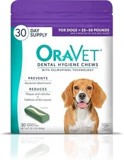 Oravet Dental Hygiene Chews For Dogs 30 Count Tartar Bad Breath Control